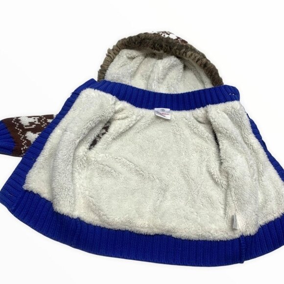 •, Hanna Andersson Cat Dog Knit Jacket Fur Hood Unisex - Picture 9 of 11